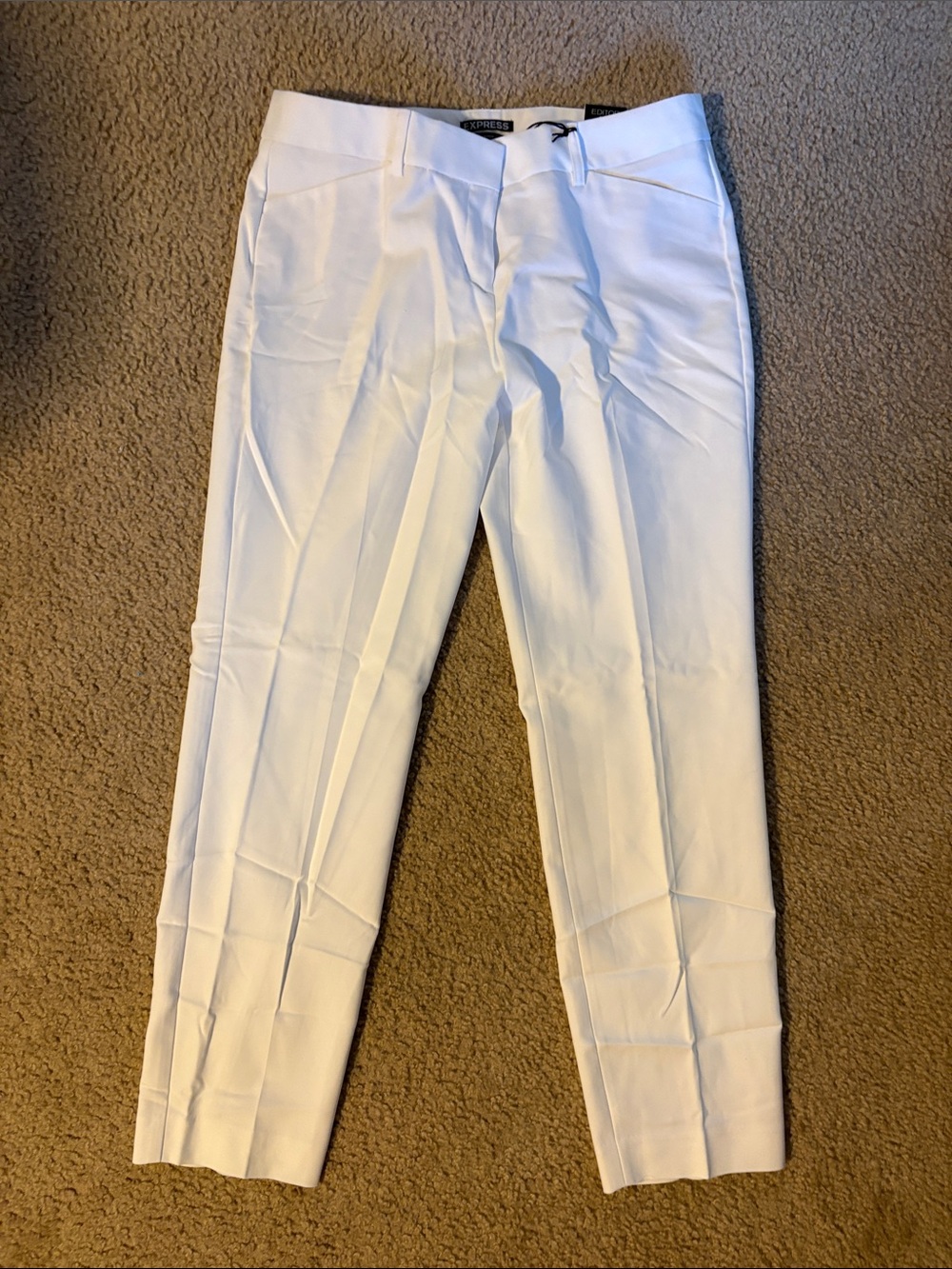 NWT Express Editor Women’s White Dress Pants - Classic Tailored Fit